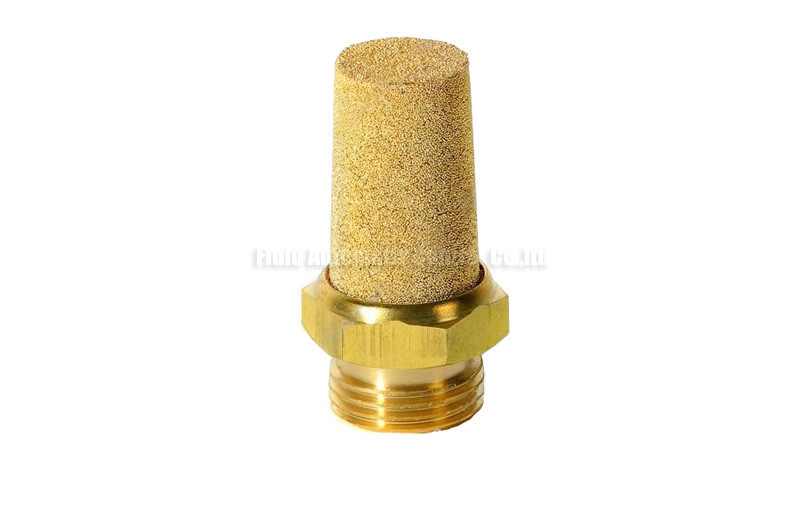 Brass Pneumatic Silencer , M5 2" Air Muffler For Pneumatic Valve
