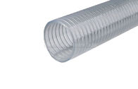 Eco friendly Transparent 1&quot; - 4&quot; TPU Hose With Stainless Steel Wire Reinforced