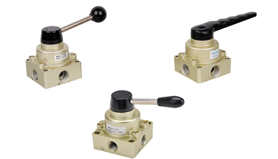 3 Position 4 Way Pneumatic Manual Directional Control Hand Switching Valve G1/4"~G1/2" 0