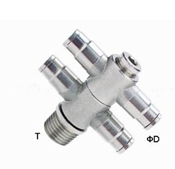 4mm - 16mm Brass One Touch Push-in Fitting Slot Type , Pneumatic Tube ...